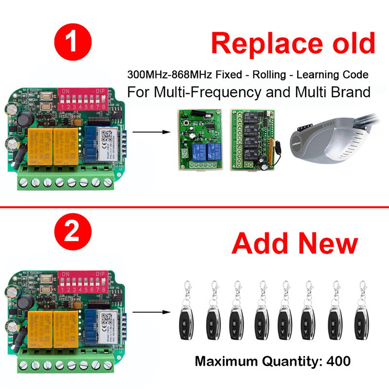 Universal Tuya WiFi Switch Gar - 433Mhz Receiver Module review and price
