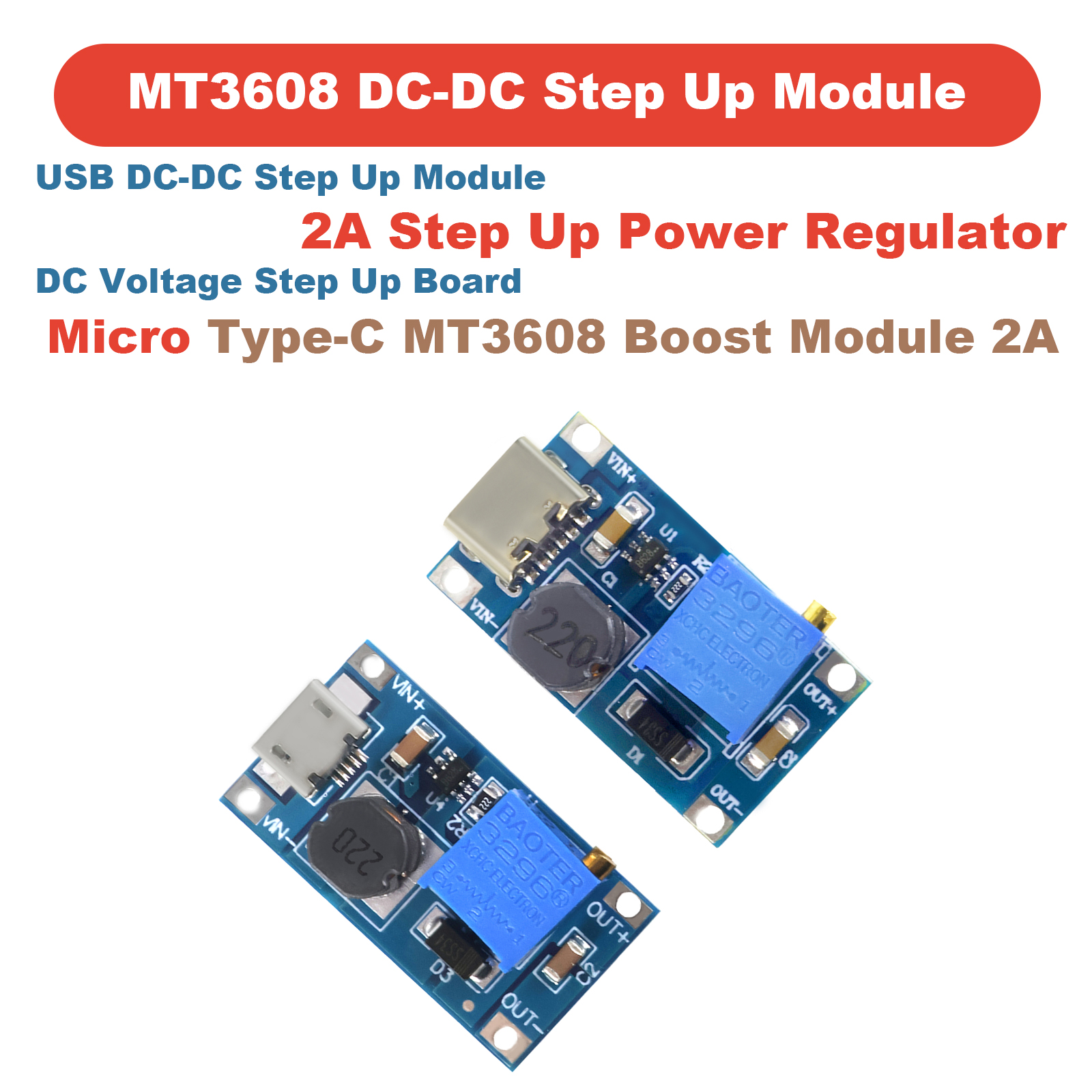 1-10pcs MT3608 DC-DC Step Up C - Home Automation Arduino review and price