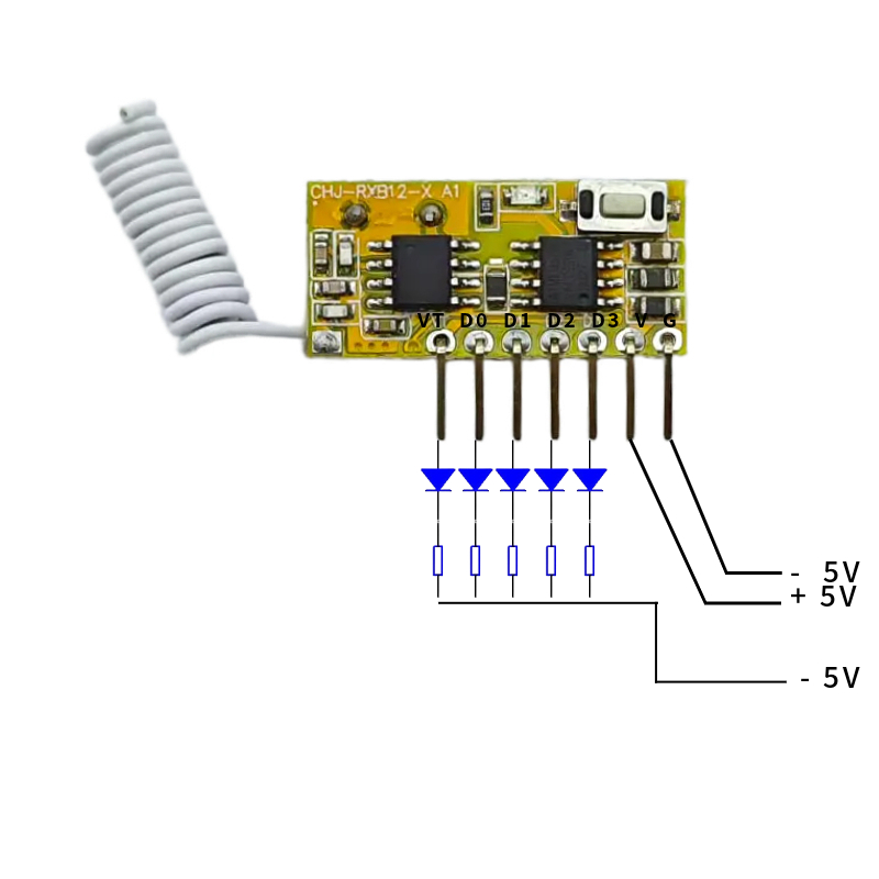 5V DC 4channel RF Receiver Tra - 433Mhz Receiver Module review and price