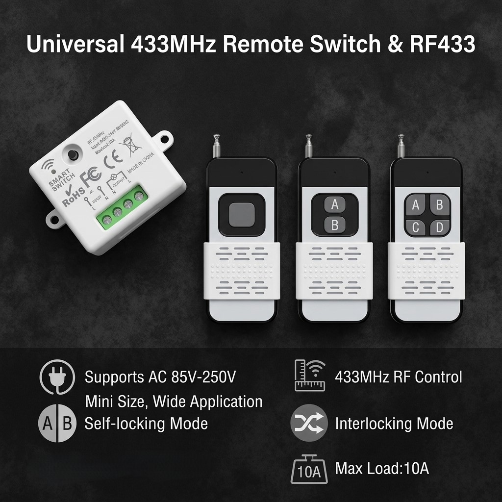 220V 1CH Wireless Remote Contr - 433Mhz Receiver Module review and price